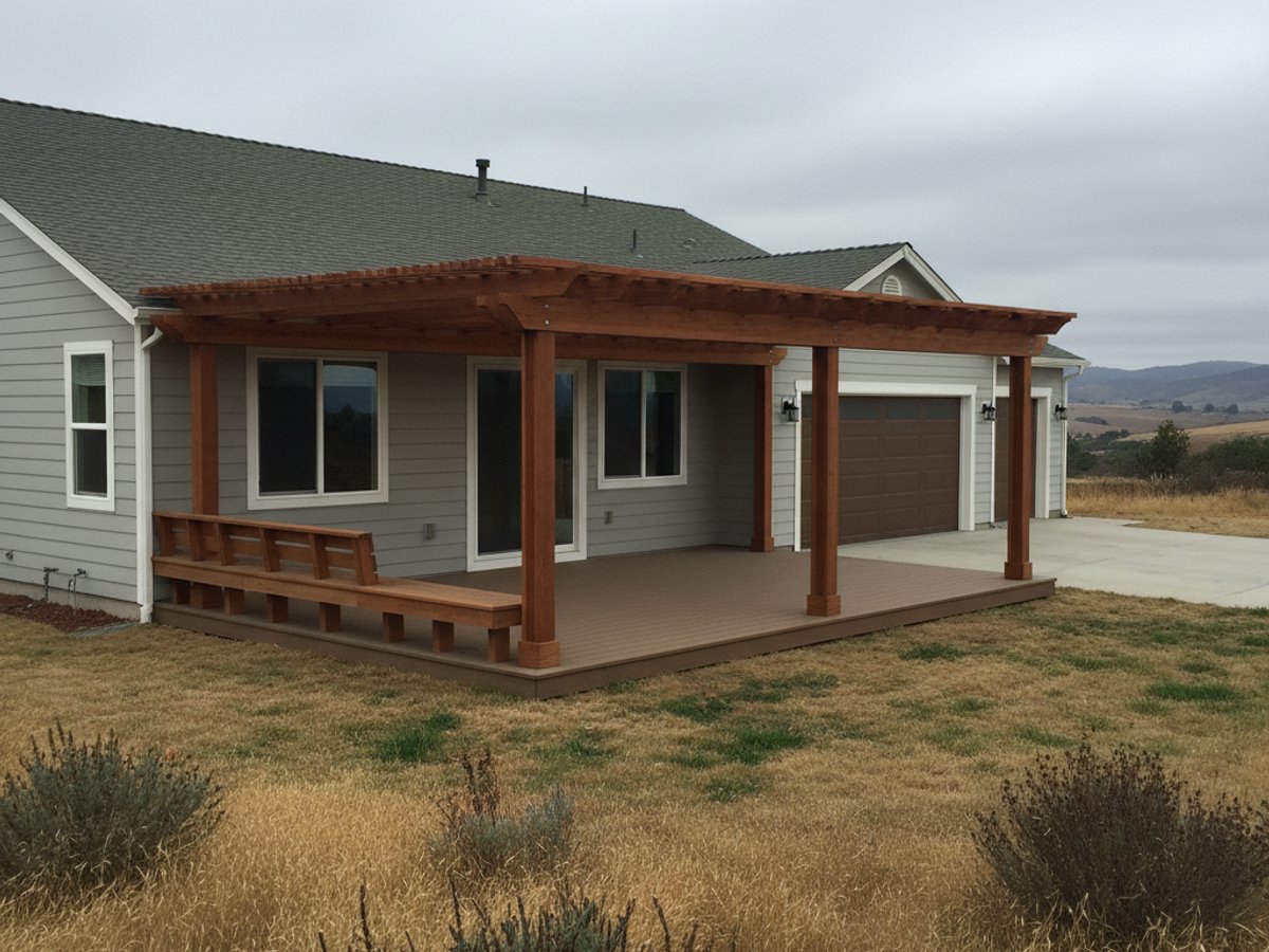 Custom Deck Design completed by Coastal Deck Solutions in Santa Ana, CA